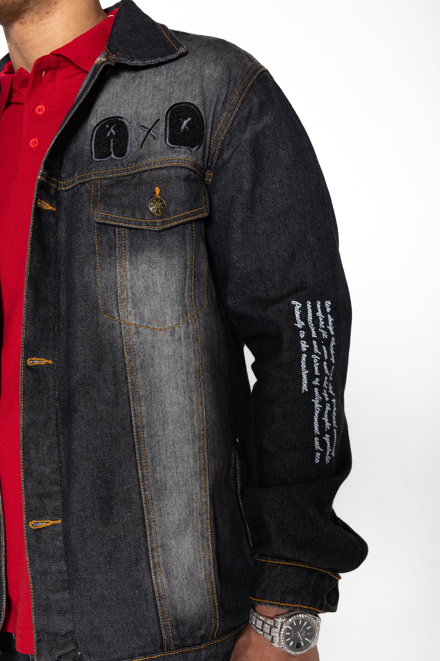 Black Faded Jean Jacket