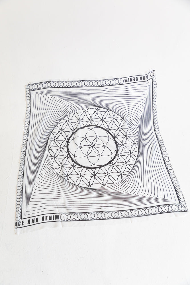 Flowers Of Life Silk Scarf