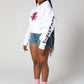 White Lotus Flower Hoodie [Crop-Top]