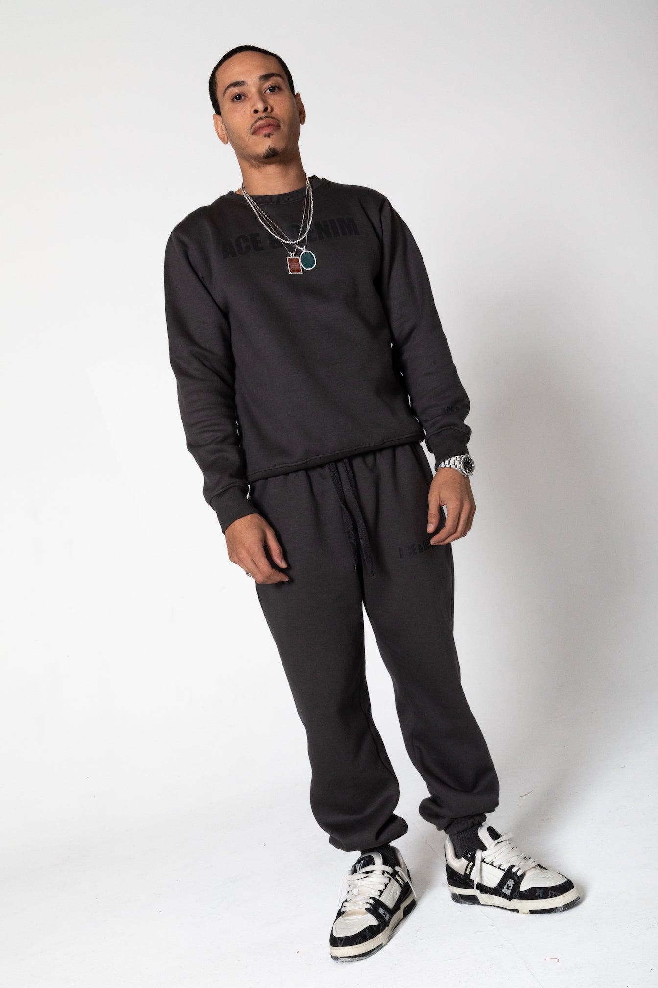 Black on Gray Sweatsuit