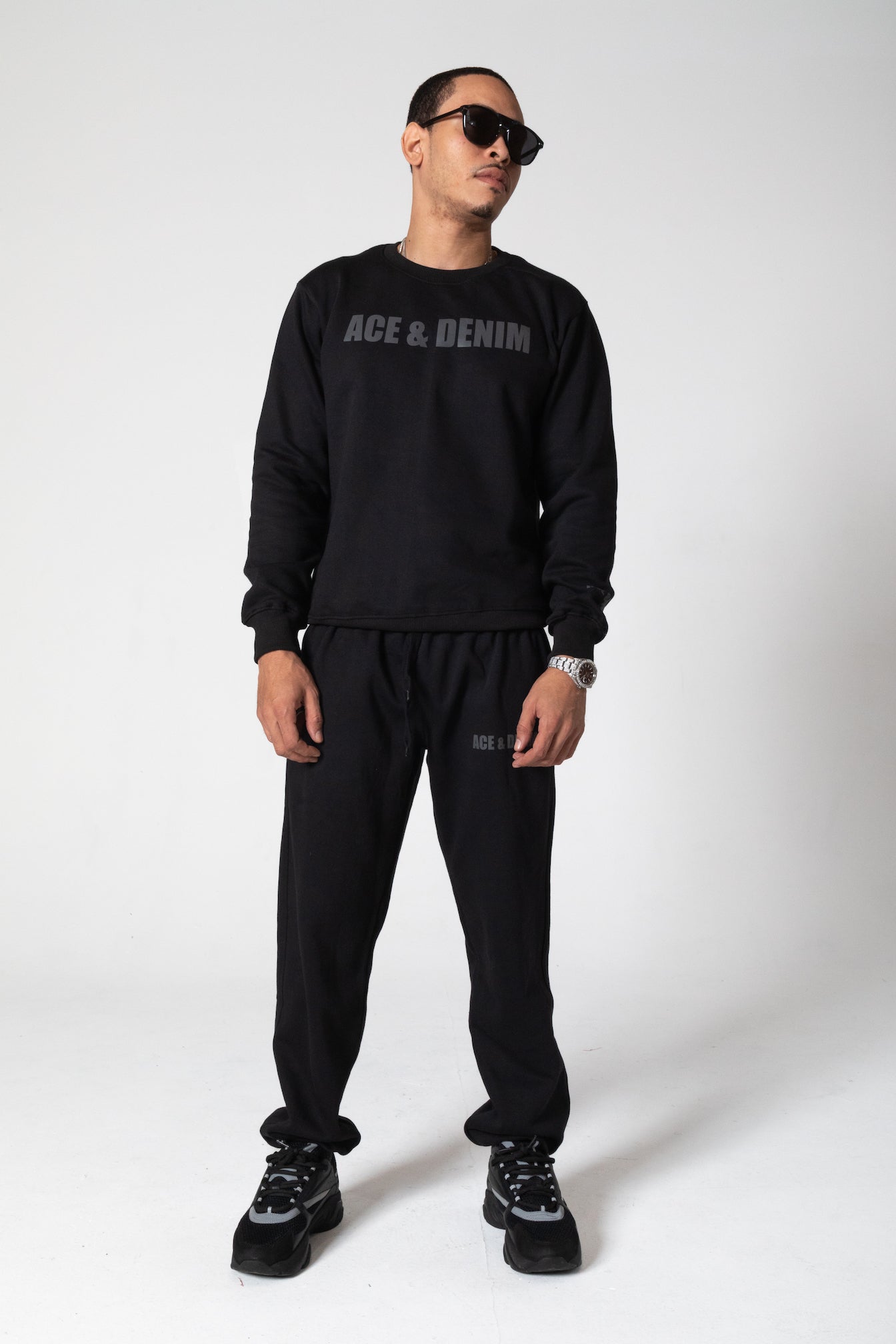 Premium Reflector Sweatsuit [Grey On Black]