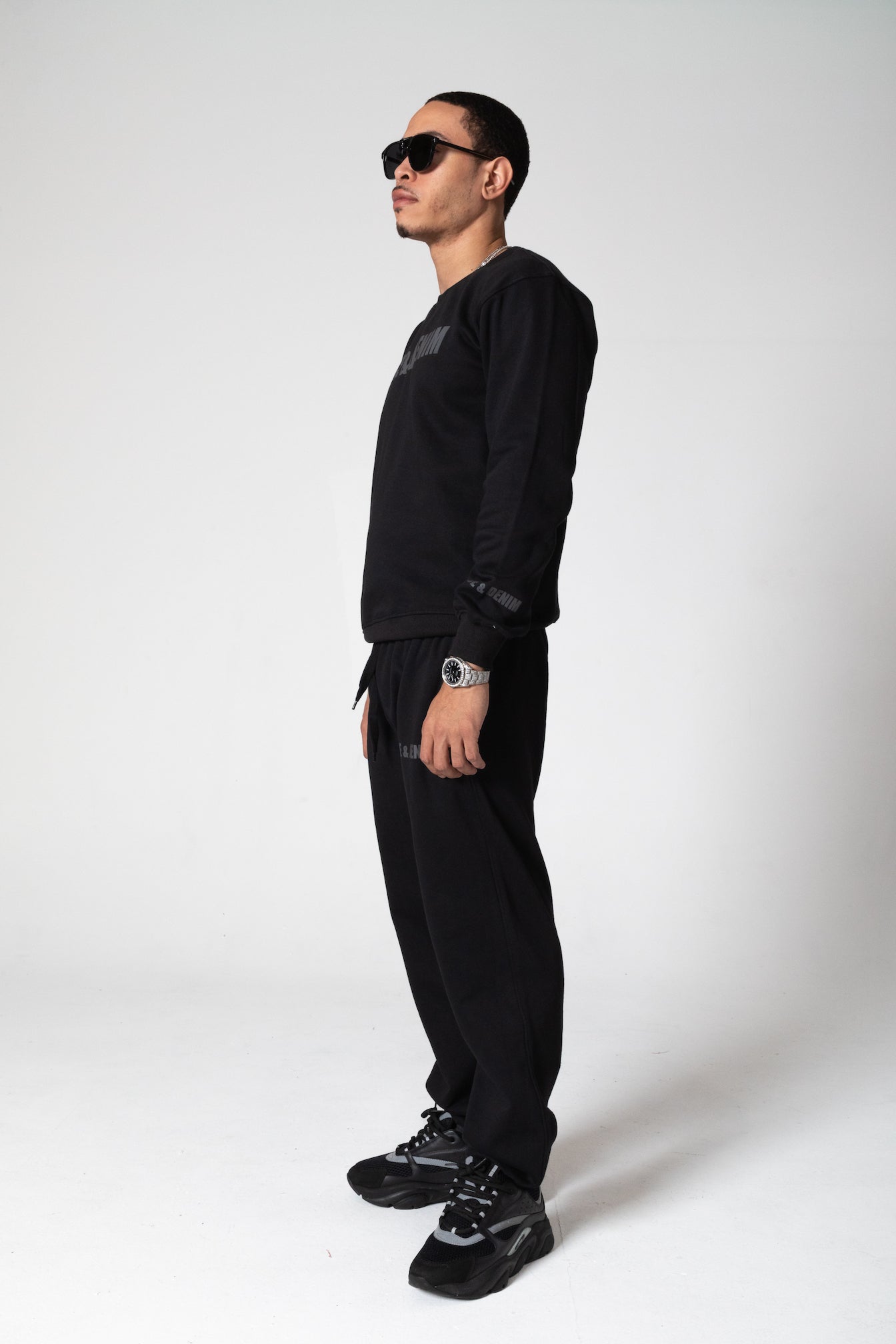 Premium Reflector Sweatsuit [Grey On Black]